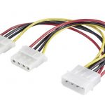 POWERTECH καλώδιο ρεύματος IDE (F) σε 2x IDE (M), 20cm