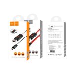 HOCO U29 ΚΑΛΩΔΙΟ ΜΕ ΟΘΟΝΗ MICRO USB ΦΟΡΤΙΣΗΣ & DATA 1.2m, RED