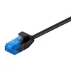 POWERTECH καλώδιο U/UTP Cat 6 CAB-N307, slim, copper 30AWG, 0.50m, μαύρο