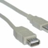 POWERTECH καλώδιο USB αρσενικό σε θηλυκό CAB-U076, 1.5m, γκρι