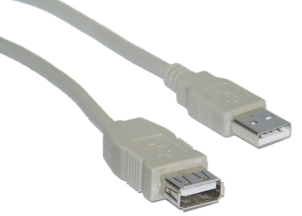 POWERTECH καλώδιο USB αρσενικό σε θηλυκό CAB-U076, 1.5m, γκρι