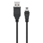 GOOBAY καλώδιο USB 2.0 σε USB Mini 93623, copper, 1.5m, μαύρο