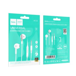 HOCO M123 ΑΚΟΥΣΤΙΚΑ 3.5MM JACK GLORY UNIVERSAL ΜΕ ΜΙΚΡΟΦΩΝΟ ΛΕΥΚΑ