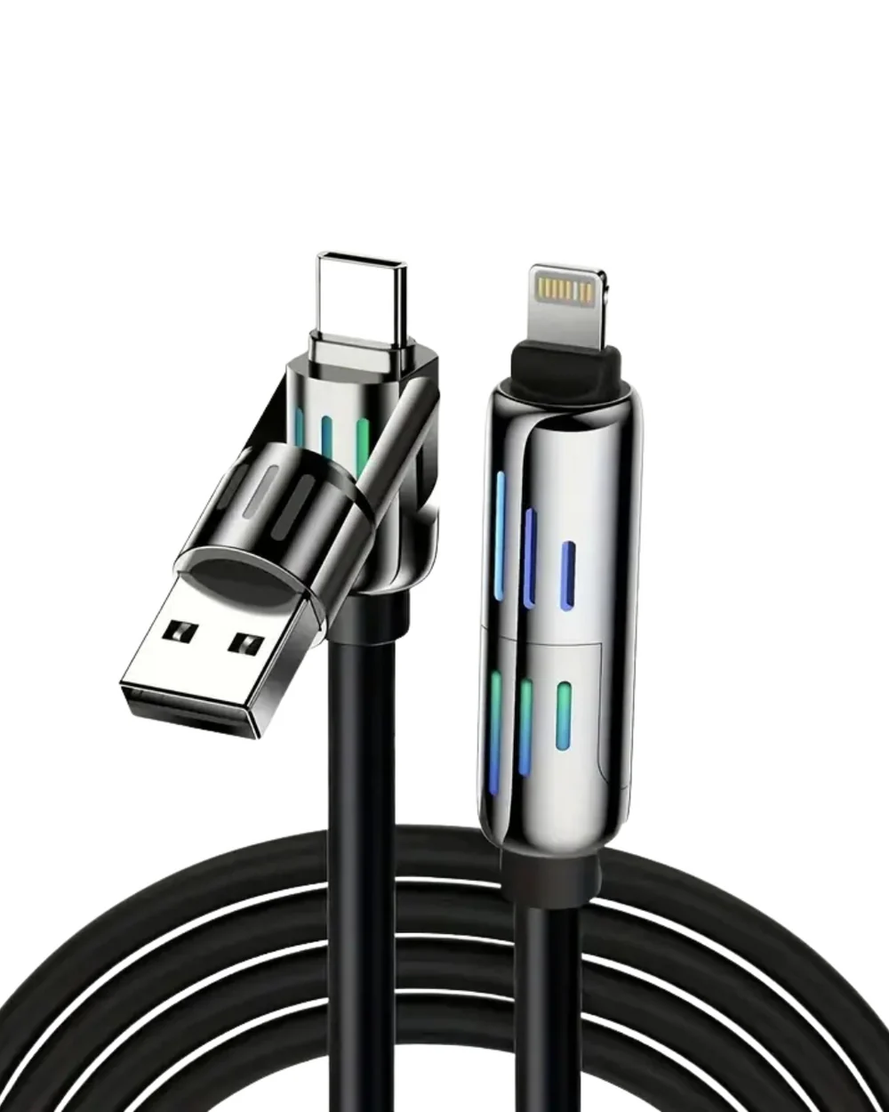 Hyperloq NeoCable Καλώδιο 4-in-1 Όλα 1.2 m Μαύρο