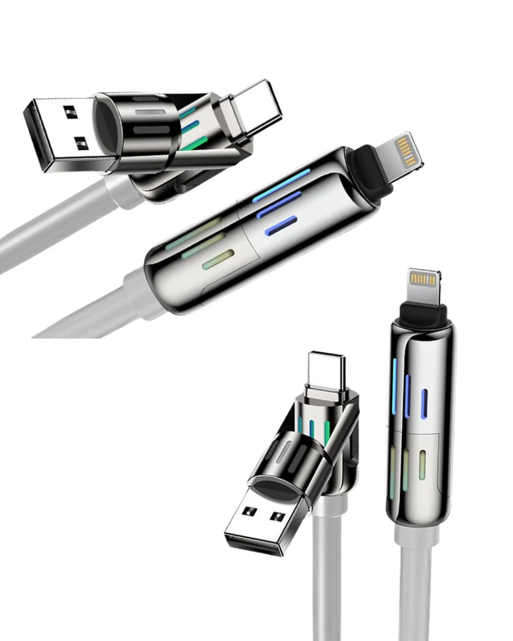 Hyperloq NeoCable Καλώδιο 4-in-1 Όλα 2m Γκρί